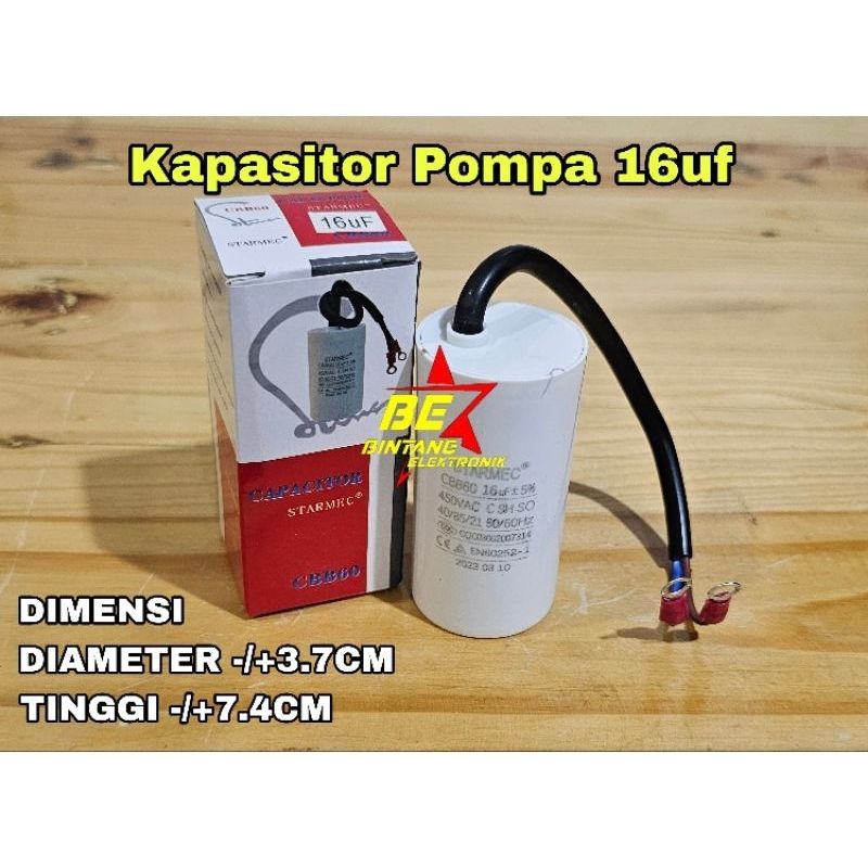 KAPASITOR MESIN AIR 16 UF STARMAC ARD