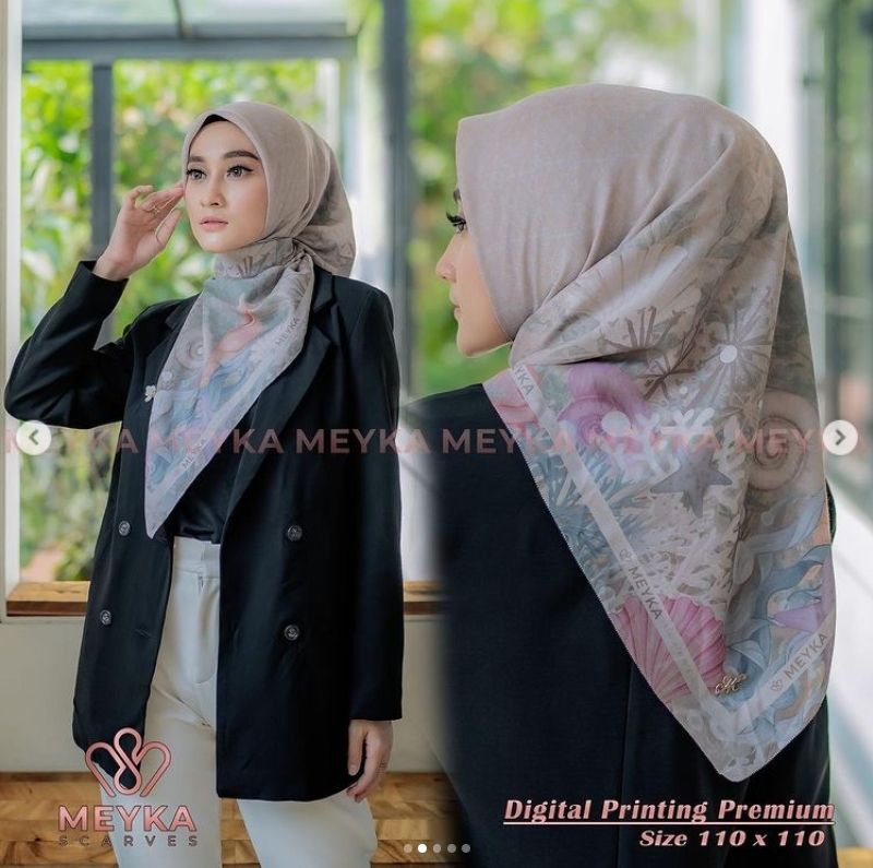 Jilbab Meyka Printing