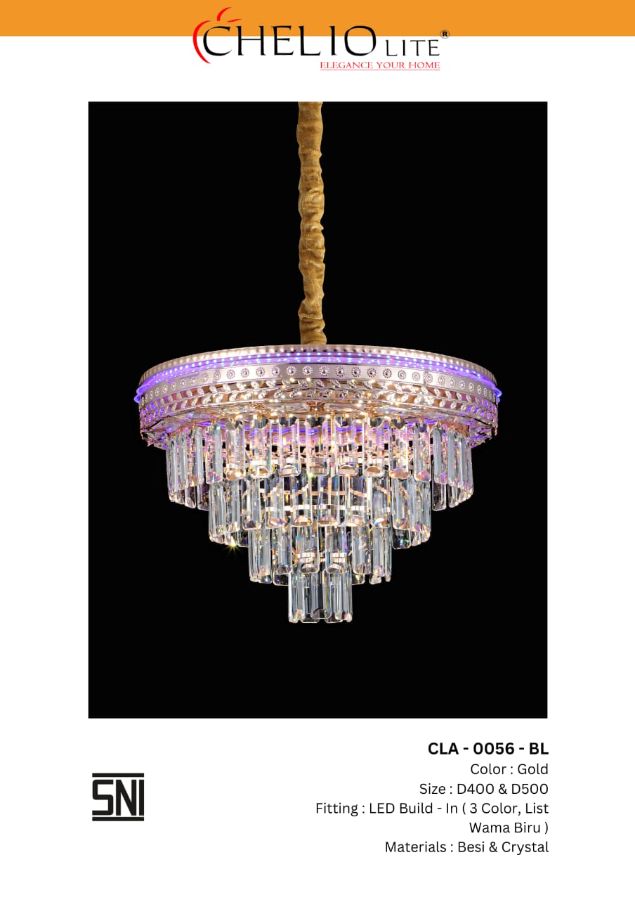 LAMPU GANTUNG CRYSTAL CLA 0056 400/ CLT 350 400