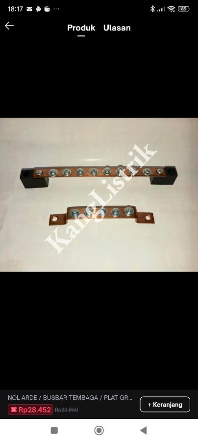 BUSBAR TEMBAGA NOL ARDE
