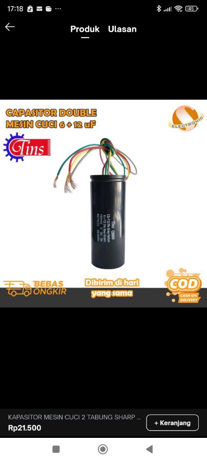 KAPASITOR 12 6 TINS SSF