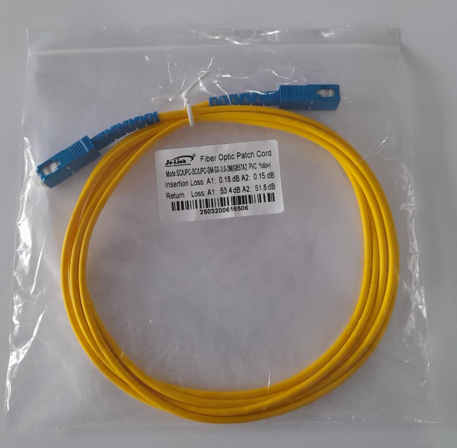 Jolink Pathcord SC/UPC/3MM/2M Kuning