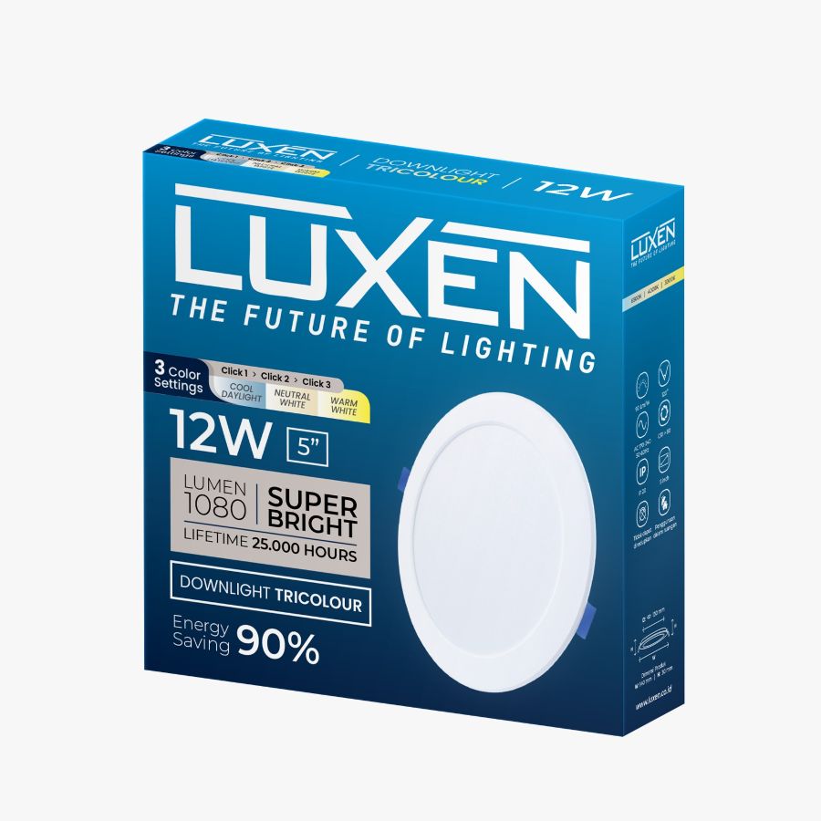 DOWNLIGHT LUXEN 12W 3 WARNA