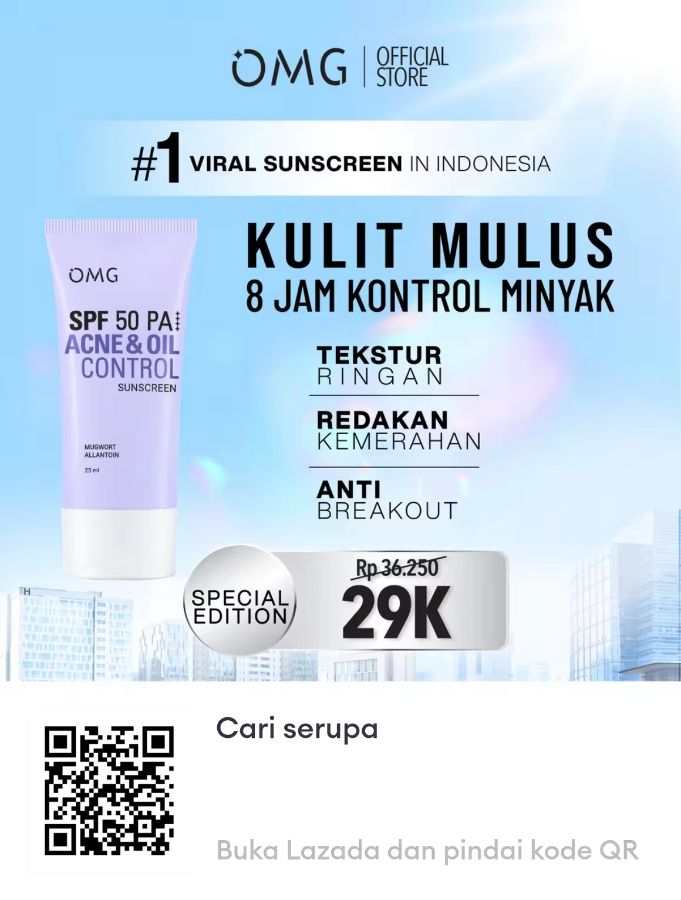 OMG spf50 Acne Oil Control Sunscreen 25ml