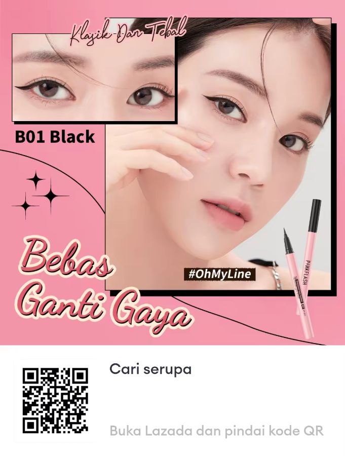 PinkFlash Waterproof Easy Eyeliner B01 Black