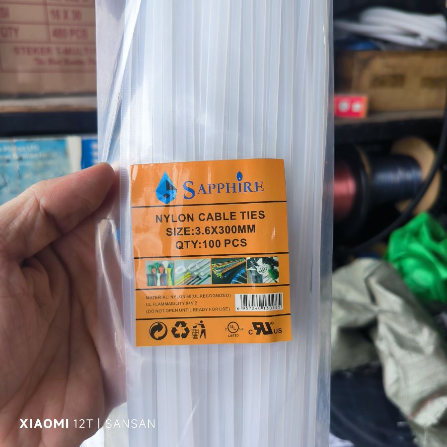 K.TIES WHITE 300 MM SAPHIRE