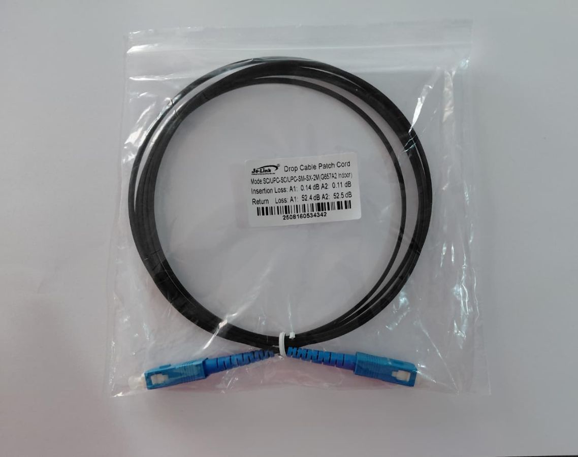 JOLINK PATHCORD DC SC/UPC/2M HITAM GEPENG