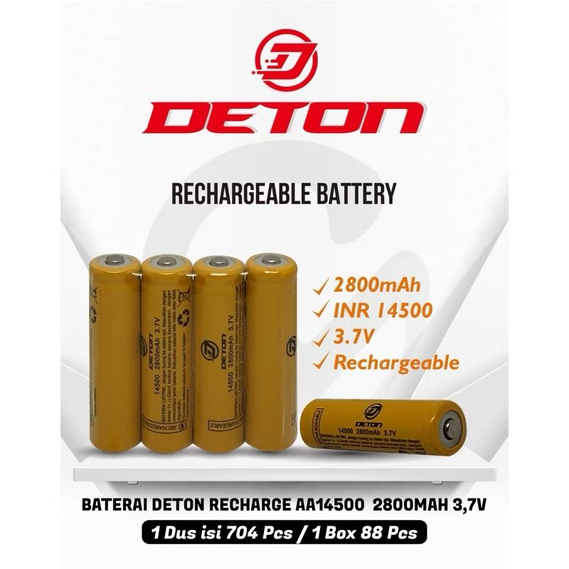 BATERAI CAS DETON KUNING AA 3.7V 