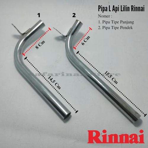PIPA L PANJANG RINNAI PIPA SUMBU