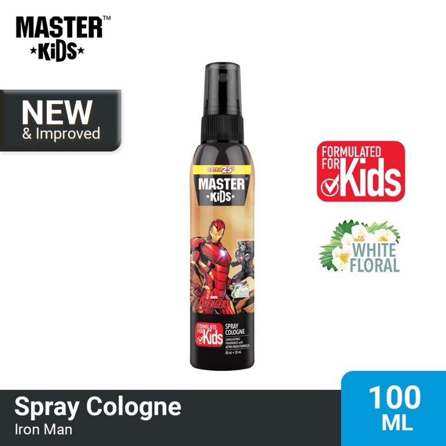 Master kids spray white floral 80ml (iron man) 