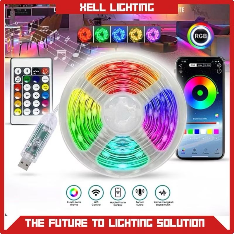 LAMPU STRING RGB RUNNING USB YOMIKO