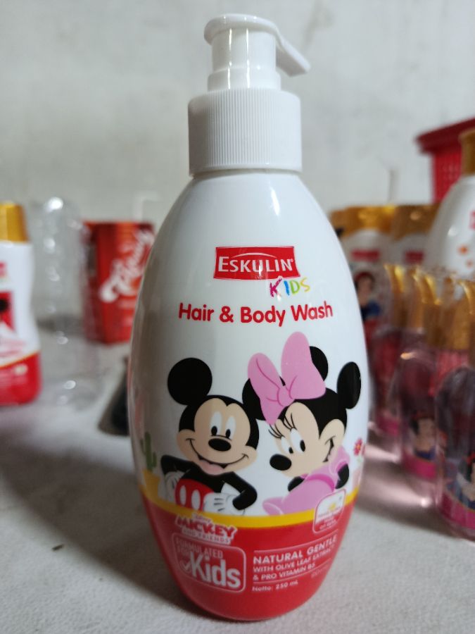 Eskulin hair & body wash 250ml (micky) 