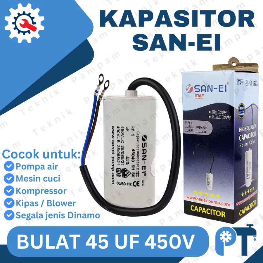 KAPASITOR MESIN AIR 45 UF SANEI