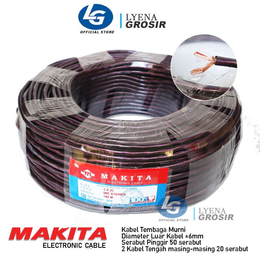 KABEL MIC STEREO MIKITA 2 X 20 METERAN 