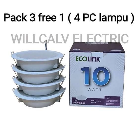 DOWNLIGHT ECOLINK 10W 3 BONUS 1