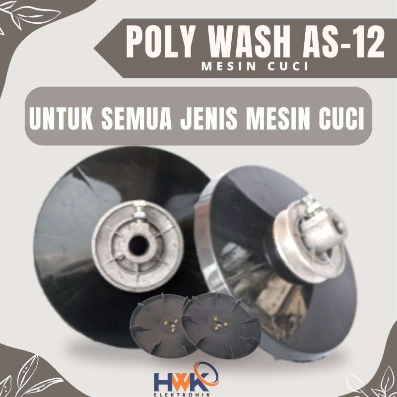 PULI PENCUCI PLASTIK HITAM AS 12 MM