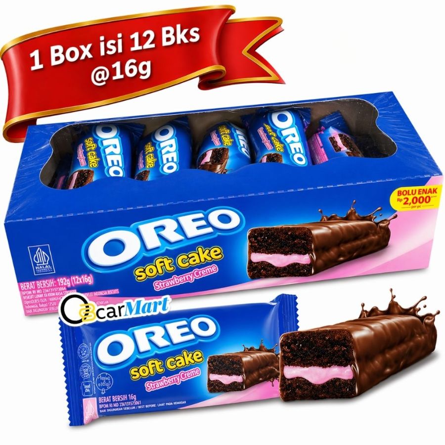 Oreo Soft Cake Rasa Strawberry 16gr
