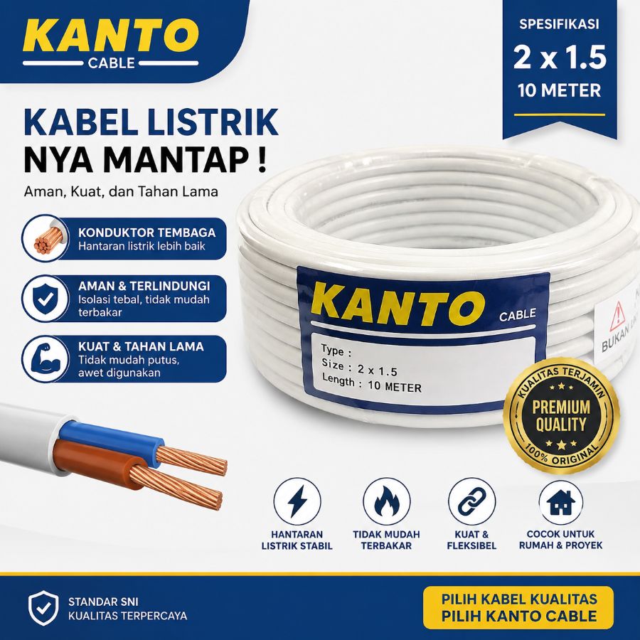 NYM KANTO 2 x 1.5 10 METER