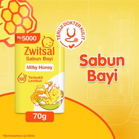 Sabun Bayi Zwitsal Milk Honey 70gr