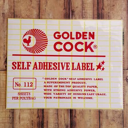 Label Kertas Golden Cock No. 112