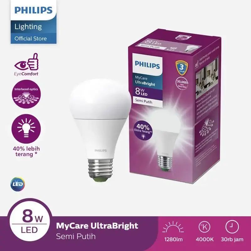 LED PHILIPS 8W ULTRA BRIGHT
