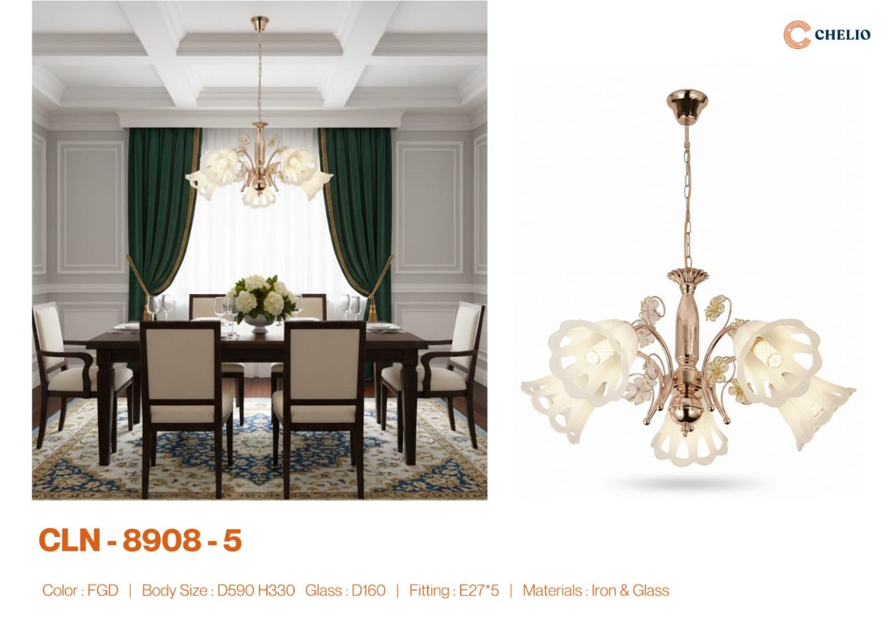 LAMPU GANTUNG CLN 8909 5 CHELIO