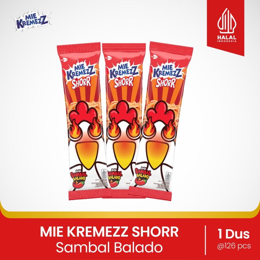 Mie Kremezz Shorr Rasa Sambal Balado 16gr