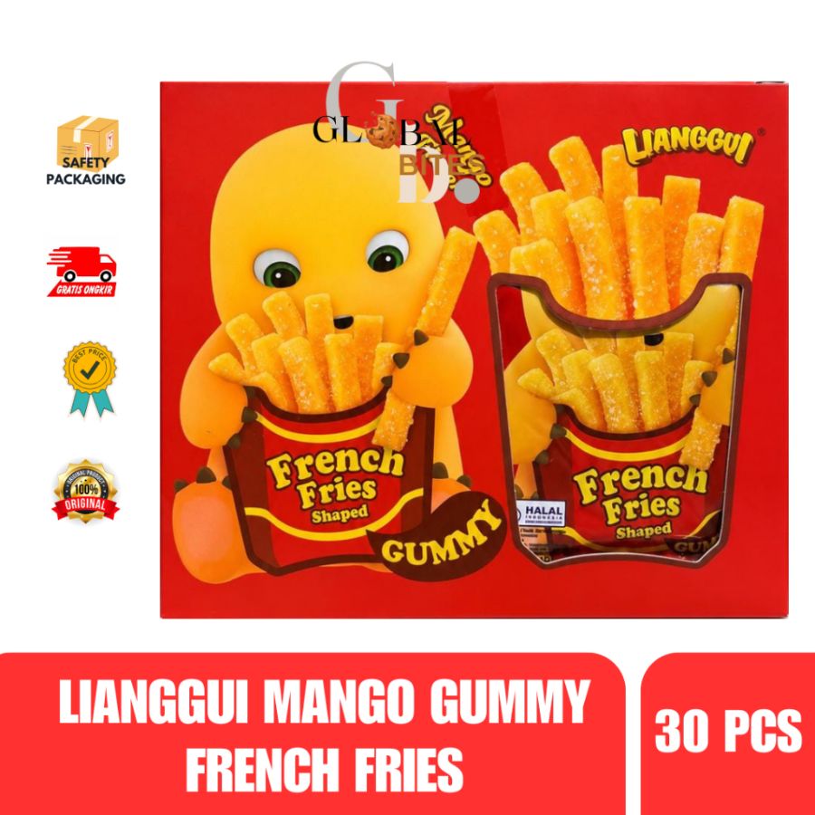 French Fries Shaped Gummy Rasa Mangga 11gr