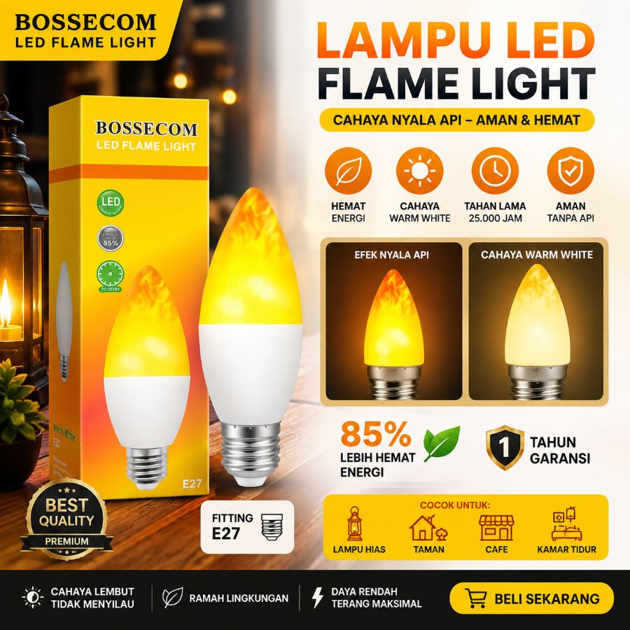 LAMPU API BOSSECOM E27