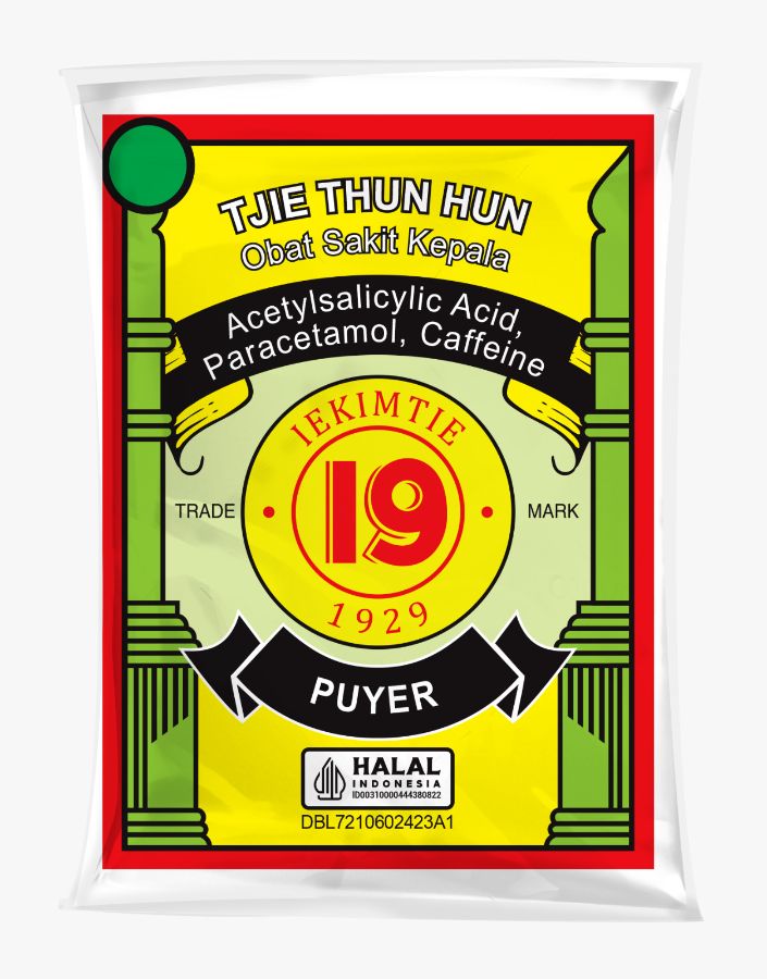 Tjie Thun Hun Puyer 19 Obat Sakit Kepala 7gr