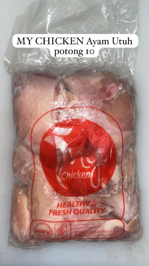 Ayam Utuh Potong 10 Uk 1.0 