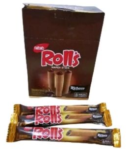 Rolls Wafer Stick Rasa Cokelat 6gr