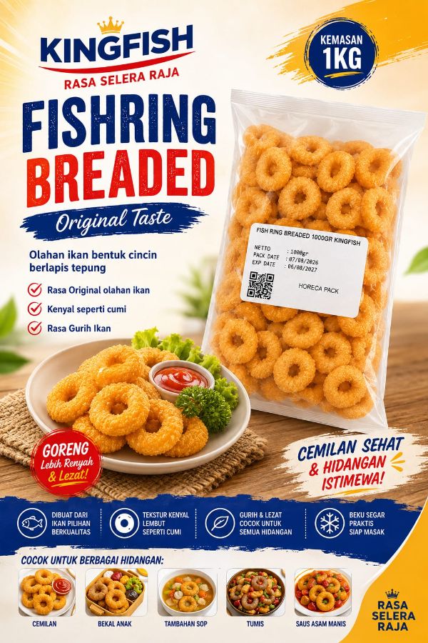 KingFish Fishring Breaded 1kg