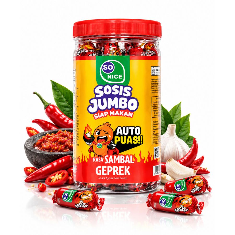 SoNice Sosis Jumbo Rasa Sambal Geprek 40gr