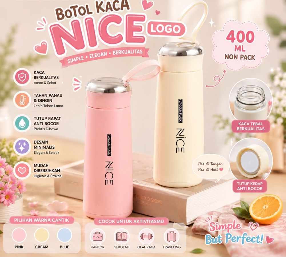 Botol Kaca Nice 400Ml