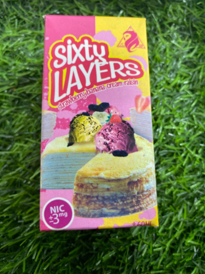 Sixty layers strawbery banan 3mg