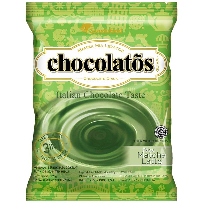 chocolatos drink matcha saset