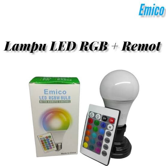LED 7W BOLA RGB REMOTE EMICO