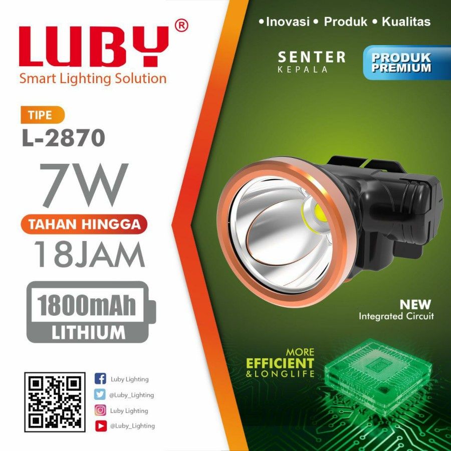SENTER KEPALA 7W 2870 LUBY