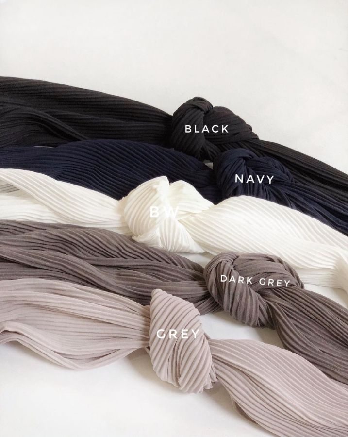 Pashmina Plisket Black