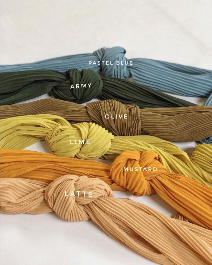 Pashmina Plisket Lemon / Lime