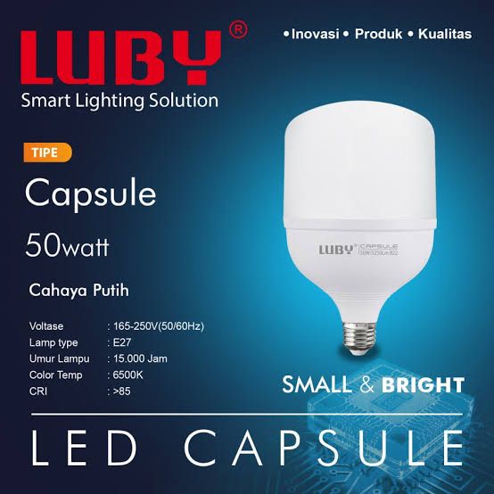 LED 50W PUTIH CAPSULE LUBY