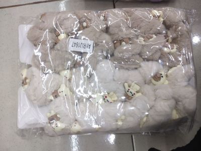 Ikat rambut bulu isi 6