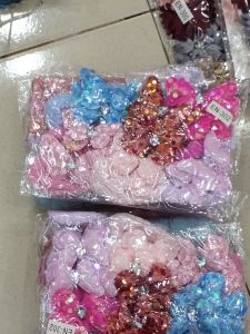 Ikat rambut bulu isi 12