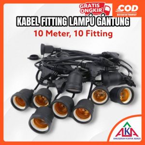 Fitting Lampu 10Meter 10Fitting