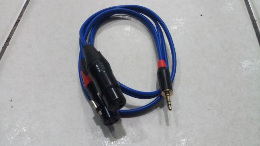 kabel aux 3,5mm to dual xir famale 1m