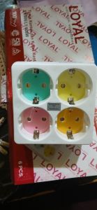 Stop kontak arde colok 4 in 1 warna