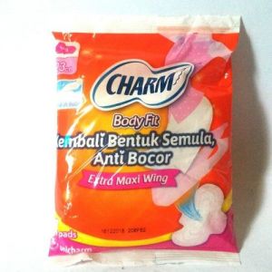 UNICHARM Pembalut Ecer Renceng/Renceng Pembalut CHARM BODY FIT EXTRA Maxi Wings 23 cm