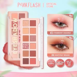 PINKFLASH PinkDessert 12 Shades Eyeshadow Palette High Pigment And Smooth Powder Long Lasting