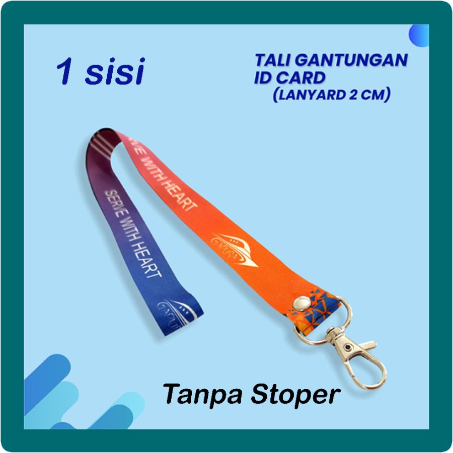 LANYARD 1 SISI TANPA STOPER 